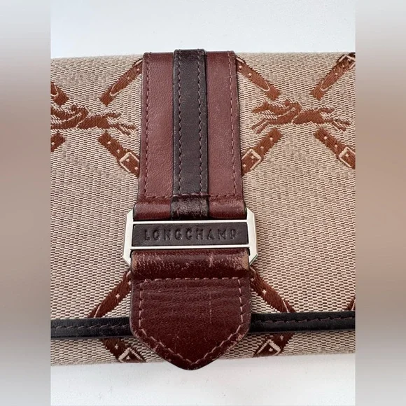 Longchamp Logo Canvas Wallet - Picture 2 of 9